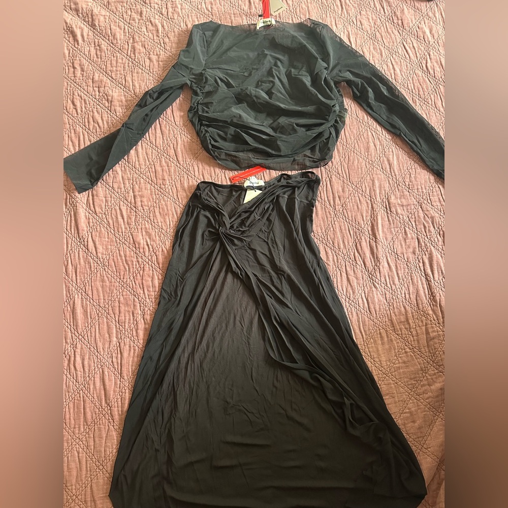 NWT Popilush Sheer Set or swim coverup size XL